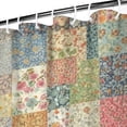 thumbnail image 3 of Pioneer Flower Floral Print Pattern Shower Curtain 72"x72", Bathroom Decorative Shower Curtain Set with 12 Hooks, Waterproof Washable, 3 of 6