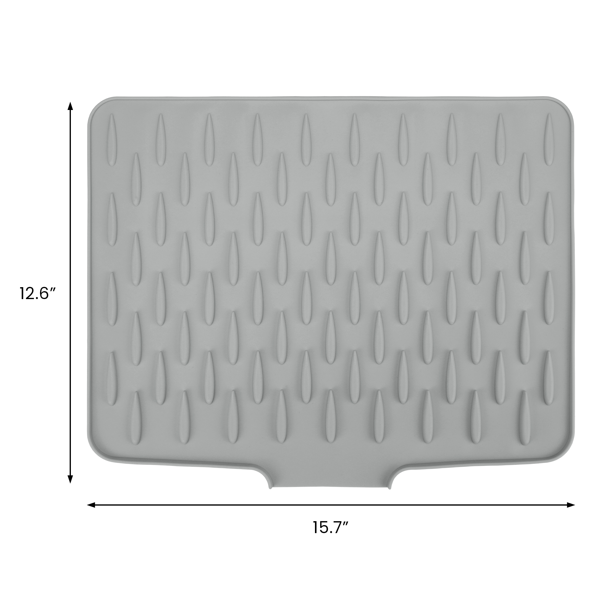 Unique Bargains Multi-Functional Dish Drying Mat for Kitchen Gray
