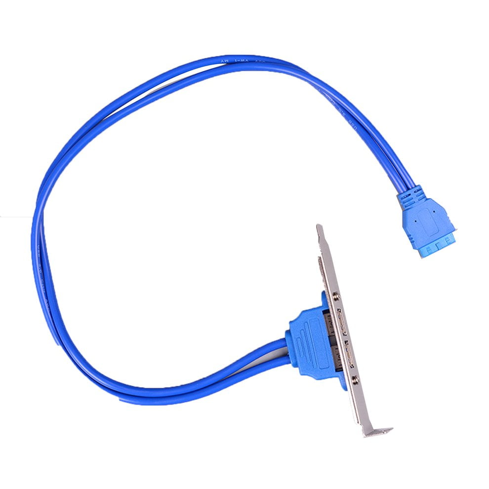Tivollyff USB 3.0 Back Panel Expansion Bracket to 20-Pin Header Cable 2-Port Super-Speed USB 3.0 5 Gb/s USB 3.0 Host and Device Tivollyff USB 3.0 Back Panel Expansion Bracket to 20-Pin Header Cable 2-Port Super-Speed USB 3.0 5 Gb/s USB 3.0 Host and Device