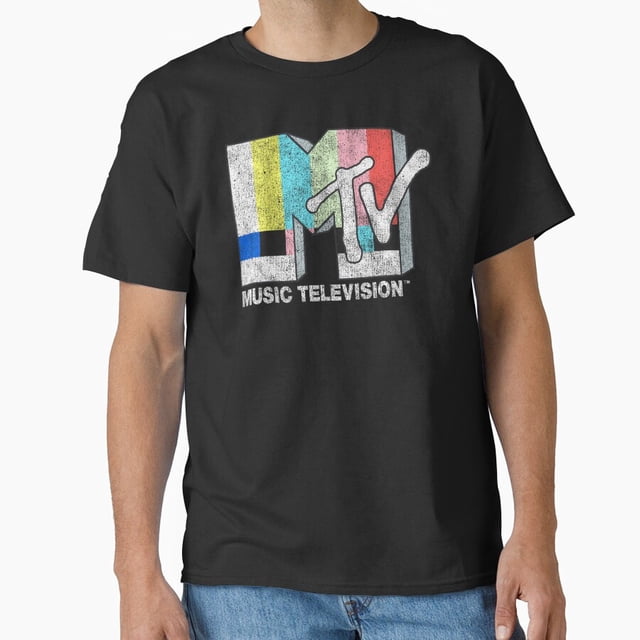 T-Shirt Unisexe Graphique Rétro du Réseau des Années 80 avec Logo de Signal TV Vintage MTV, jusqu'à la Taille 3TG.