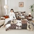 thumbnail image 6 of Manfei Rustic Horse Animal Bedding Comforter Set for Adult, Hippie Aztec Twin Comforter Sets, Southwestern Theme Reversible Bedding Set, Luxury Bedroom Decor, 2-Piece, 6 of 9