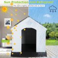 thumbnail image 2 of BestPet 32" Insulated Dog House, Durable Plastic, Indoor/Outdoor, Weatherproof, Air Vents, Elevated Floor, Grey, 2 of 7