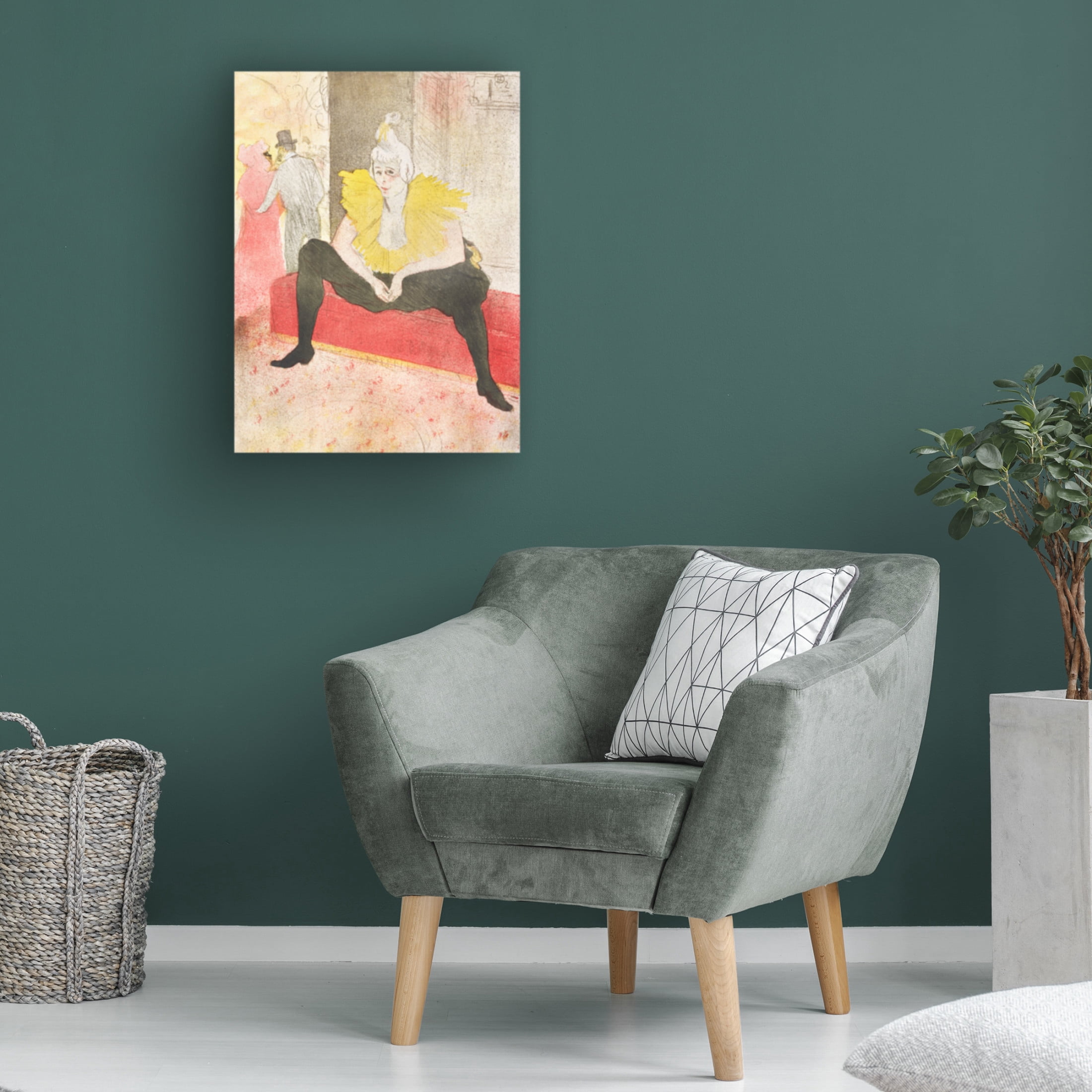 Trademark Fine Art Pictufy The Seated Clowness miss Cha U Kao 1896 Canvas Wall Art