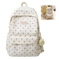 thumbnail image 2 of Women's Casual Nylon Polka Dot Backpack, Fashion Large Everyday Daypack, Coquette Bookpack for Campus Weekend Commute, 2 of 7