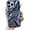 Blue, variant on for iPhone 16 Pro Max Case,Chrome Plating Electroplated Tin Foil Pleated Water Ripple Wave Pattern Phone Case (Silver,16 Pro Max)