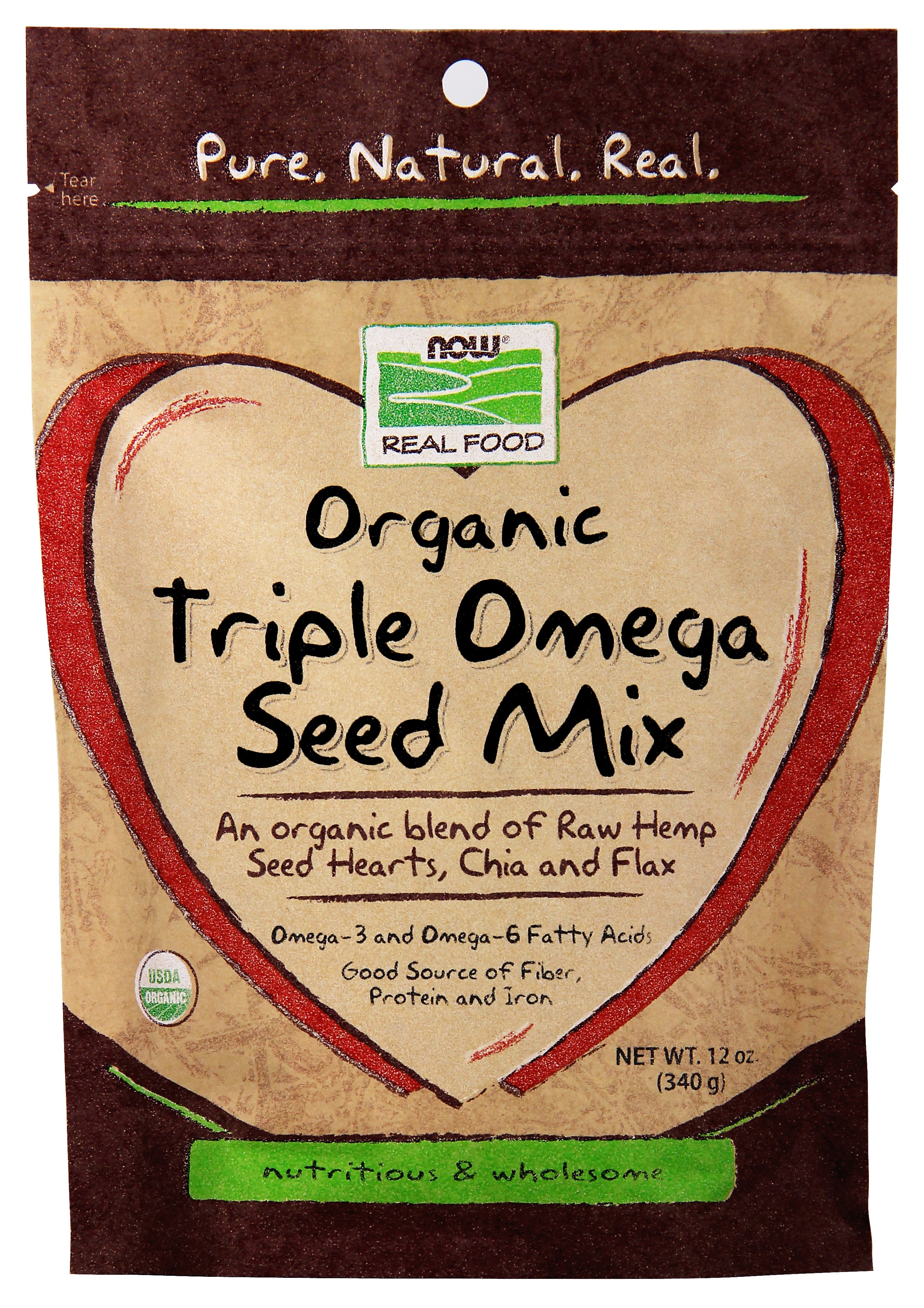 NOW Foods Triple Omega Seed Mix 12 Oz