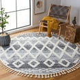 thumbnail image 2 of SAFAVIEH Moroccan Tassel Nevaeh Diamond Shag Area Rug, Grey/Ivory, 4' x 6', 2 of 10