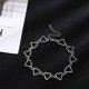 thumbnail image 4 of Gargantilla de corazón, gargantilla de círculo geométrico simple, collar de clavícula llamativo para mujeres y niñas, collar de joyería, plata oso de fresa  joyas, 4 of 4