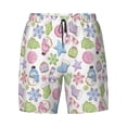 thumbnail image 4 of Lsque Mens Swim Trunks Pastel Christmas Cookies Pattern - Bathing Suit Compression Liner - Beach Swim Shorts Swimwear - (S-3XL) - Stretch Quick Dry -3X-Large, 4 of 9