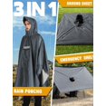 thumbnail image 2 of Poncho de lluvia ANYOO con capucha, impermeable y ligero para adultos, 2 of 7
