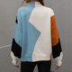 thumbnail image 5 of Gibobby Suéter mujer, Suéter suelto de lana de cachemira con cuello redondo para mujer, de manga corta, otoño(Azul,G), 5 of 5
