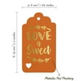 thumbnail image 5 of Inkdotpot Gold Foil Paper Hang Tags Love Is Sweet Wedding Favor Tags 100 Pack, 5 of 6