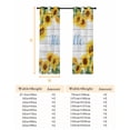 thumbnail image 6 of Sunflowers Blackout Curtains for Bedroom, Yellow Flowers Summer Botanical Pastoral Wooden Thermal Insulated Kitchen Drapes with Grommets, Light Blocking Window Treatment, 2 Panels 42" x 45", 6 of 7