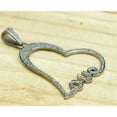 thumbnail image 2 of Natural Pave Diamond Love Heart Pendant 925 Silver Handmade Diamond Jewelry., 2 of 2