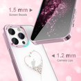 thumbnail image 3 of Étui Transparente Plaquée Cœur d'Amour Mignon Compatible avec Iphone 14 Pro Max/14 Pro, Étui Rigide Antichoc, 3 of 5