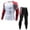 White, variant on Wavsuf Sweatsuits 2pcs Sets Mens Jogger Set Long Motion Bodybuilding Ventilation Tight Shirt Sweatshirt and Sweatpants Red Size L