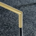 thumbnail image 2 of Modrest Buchtel - Mid-Century Modern Dark Grey + Gold Arm + Black Bar Chair, 2 of 7