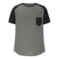 thumbnail image 6 of Crewneck Short Sleeve T Shirts for Men Casual Summer Tops with Pocket Workout Active Tees, 6 of 7