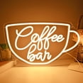 thumbnail image 2 of Letrero decorativo de luz neón SYLHOME Coffee Bar 40x24 cm USB 5V, 2 of 7
