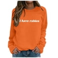 thumbnail image 1 of TINZ Femmes Quotidien Maison Extérieur Entraînement Manches Longues Col Rond T-Shirt Haut Chandail Imprimé Blouse de Rue Mode Urbaine Dames Shorts Ensembles Lingerie Légère Chandails Légers Femmes, 1 of 4