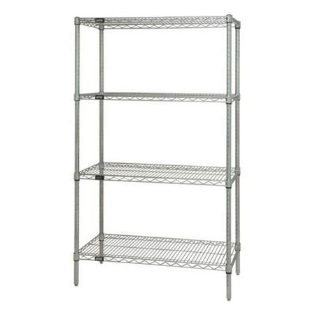 

4-Shelf Stainless Steel Wire Shelving Unit - 21 x 72 x 63 in.