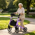 thumbnail image 2 of Rollator Walker for Seniors, Lightweight Foldable All Terrain Rolling Walker with seat, 2 of 6