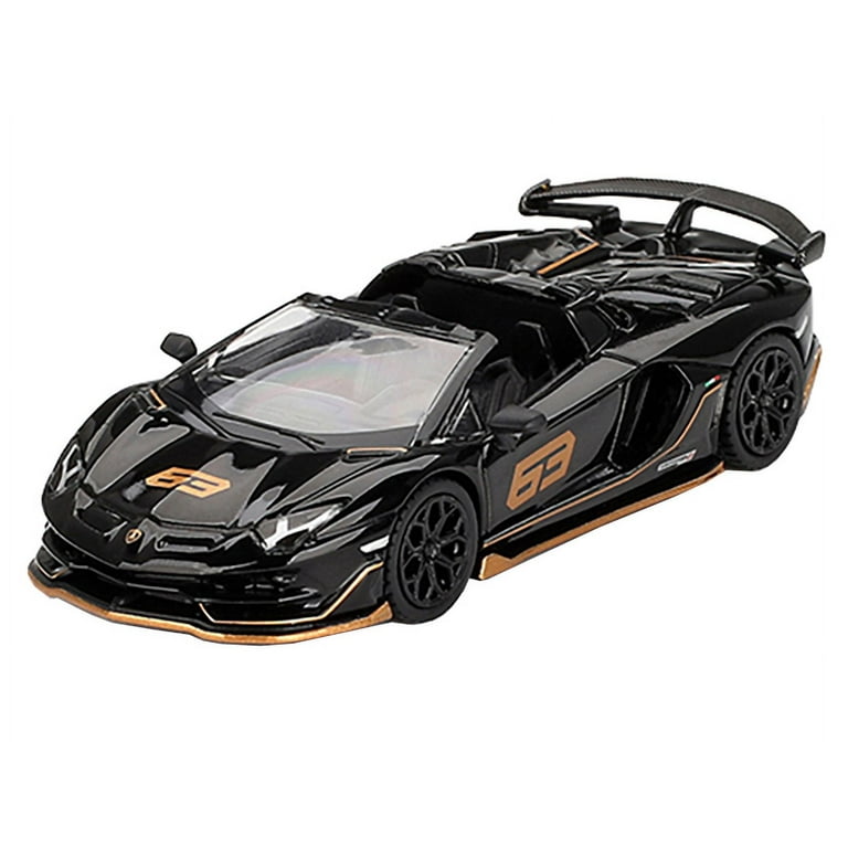 Lamborghini Aventador SVJ Roadster ミニカー Lamborghini Aventador SVJ 63 Roadster Nero Aldebaran Black