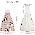 thumbnail image 2 of Hanging Towels 2 Pcs, Dish Towels Pink Cows Absorbent Hand Towels with Hanging Loop Washcloth for Bathroom Kitchen, 2 of 6