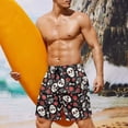 thumbnail image 2 of Yuyamidu Goth Swim Trunks Mens Bathing Suits Men's Quick Dry Beach Shorts Lightweight Swim Trunks Surfing and Summer Pool Activities, Skull Black Man 3XL, 2 of 8