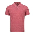 thumbnail image 3 of Men's Polo Shirts Casual Cationic Solid Color Short Sleeve Buttons Lapel Breathable Tops Comfortable T Shirts for Man Red M, 3 of 7