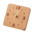 thumbnail image 1 of Reloj de mesa de madera con soporte, pequeño y decorativo, con números arábigos. Madera de haya, 1 of 9