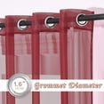 thumbnail image 2 of Sheer Curtains es Long with Eyelet Sheers Window Curtains Panels Privacy Light Filtering Voile Grommet Top Drapes for Living Room/Hotel Rideaux ( Wide ), 2 of 8
