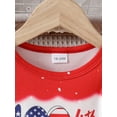 thumbnail image 5 of Hirigin 4th of July Baby Girl Outfits 18M 2T 3T 4T 5T 6T Ruffles Fly Sleeve T-Shirts Stripe Stars Flag Print Flare Pants 2Pcs Clothes Set, 5 of 8