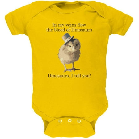 

Chick Dinosaur Blood Yellow Soft Baby One Piece - 18 month