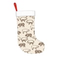 thumbnail image 2 of Balery Vintage Farm Pigs Pattern Christmas Stockings with Initials, 18" Large Knit Christmas Stocking,Xmas Stocking for Kids, Holiday and Family Stocking, 2 of 7