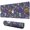 Halloween Cat Coffin Blue Pattern, variant on Halloween Ghosts and Witchy Elements Extended Large Mouse Pad, Keyboard Mouse Pad with Non Slip Base & Stitched Edges, Thick Padded Gifts for Office Work Gaming,31.5"x11.8"