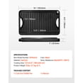 thumbnail image 5 of VEVOR Reversible Grill/Griddle, 14x8.5 inch Pre-Seasoned Cast Iron Griddle, Portable Rectangular Pan with Handle, Family Cookware for Indoor/Outdoor Stove Top Burner, Gas, Camping BBQ, Black, 5 of 9