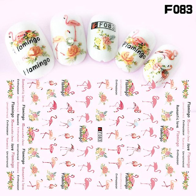 Swan Ultra-thin Back Glue Cartoon Fire Decoration Flamingo Nail Stickers