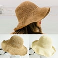 thumbnail image 4 of Womens Sun Straw Hat Wide Brim UPF 50 Summer Sun Hat Foldable Beach Hat, 4 of 8