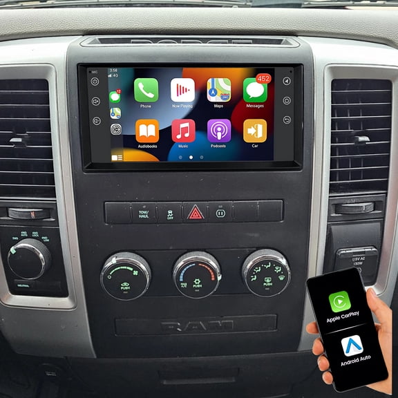 Eforcase Car Radio for Dodge Avenger 2009-2011, 7 inch IPS Touchscreen with Wireless Carplay/Android Auto/Bluetooth/WiFi/FM/RDS/GPS Navigation/SWC/Backup Camera