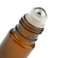 thumbnail image 3 of 6 botellas de perfume de vidrio premium de 10 ml con tapa enrollable para aceites esenciales, esencias, Marron oscuro, 3 of 9