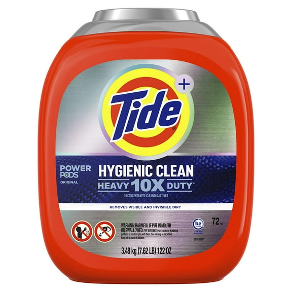 Tide PODS Hygienic Clean Heavy Duty Laundry Detergent Pacs, Original Scent, 72 ct.