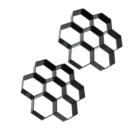 2 Pcs Concrete Tool Cement Garden Hexagonal Paving Mold