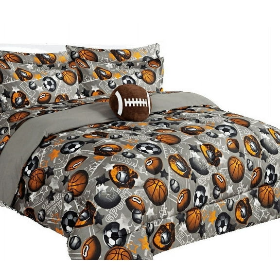 Kids bedding comforter super soft in FULL size football matching sheet set for kid's bedroom for girl's boys 8 pieces