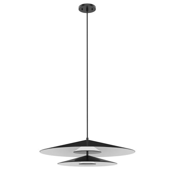 PD22907-GY-Kuzco Lighting-Cruz - 24 Inch 32W 1 LED Pendant Grey Grey Finish with Felt Shade