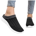 thumbnail image 5 of YLYL Women Knit Mules Chunky Heel Slip on Arch Support Breathable Mesh Comfortable Casual Walking Shoes, 5 of 9