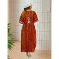 thumbnail image 4 of HAPPY BAY Women's Summer Relaxed Fit Caftan House Sleep Shirt Loungewear Dashiki Dresses for Women 2X-3X Sun, Orange, 4 of 6