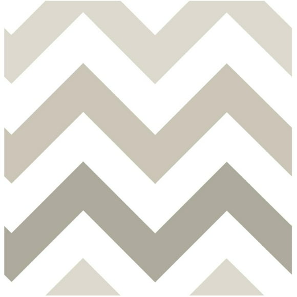 Zig Zag Peel and Stick Wallpaper - Taupe, 20.5" x 18'