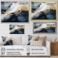 thumbnail image 4 of Designart "Ink Interpretation Gold and Blue Abstract Marble I" Abstract Framed Wall Art Decor - Modern Gold Abstract Marble Entryway Framed Wall Art Print, 4 of 6