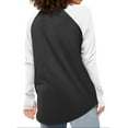 thumbnail image 4 of YUGYXL Women Tunics Tops Wear with Leggings Thumb Hole Long Sleeve Shirts Dressy Casual Crew Neck Tee Shirts Black XXXL, 4 of 5